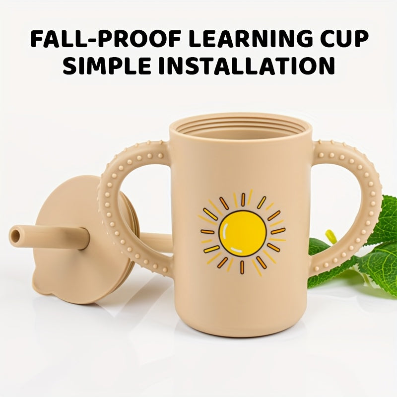 Right Angle New Ideas·Cute Grip VODVOB 6.09oz Right Angle Printed Learning Cup | Handle Straw Cup for Grip Training | Ideal Gift for Newborns And Baby Products