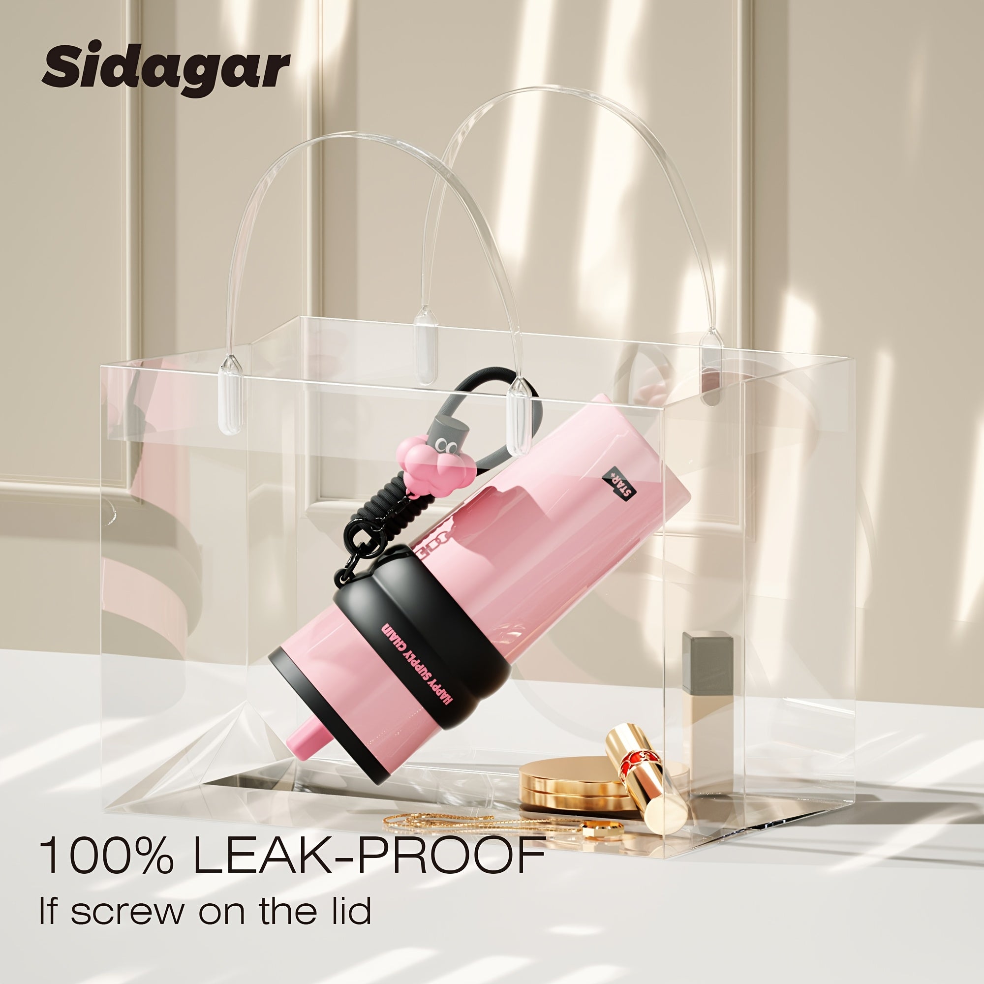 1pc 24Oz Macaron 316 Stainless Steel Insulated Cup, Portable Travel Cup with Straw, Stylish Dopamine Water Bottle, Creatively Designed Cute Cup with a Lanyard, Long-Lasting Heat And Cold Retention, Suitable for Office Commuting