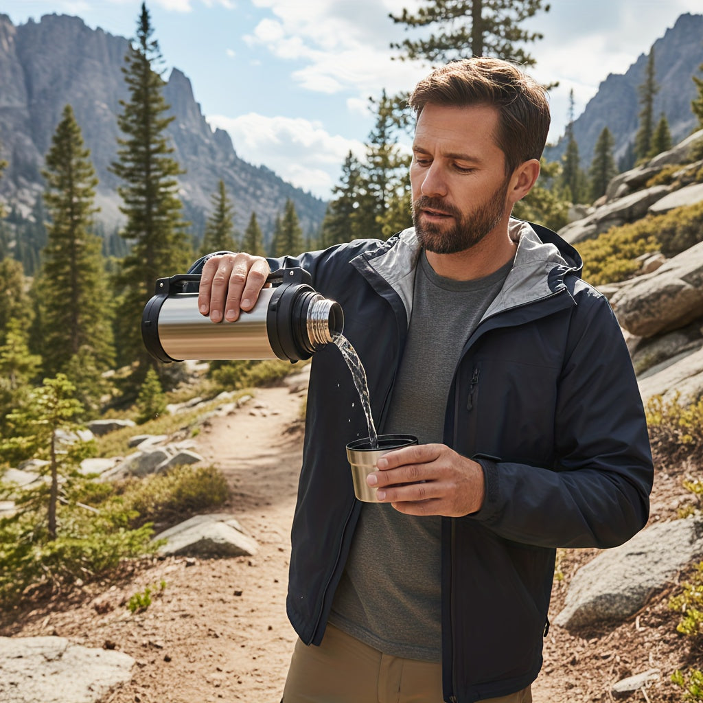 304 Stainless Steel Thermal Flask, Travel Thermos, Household Thermos, Large Capacity Thermal Flask, Outdoor Sports Flask, Car Thermos, Hiking Thermos