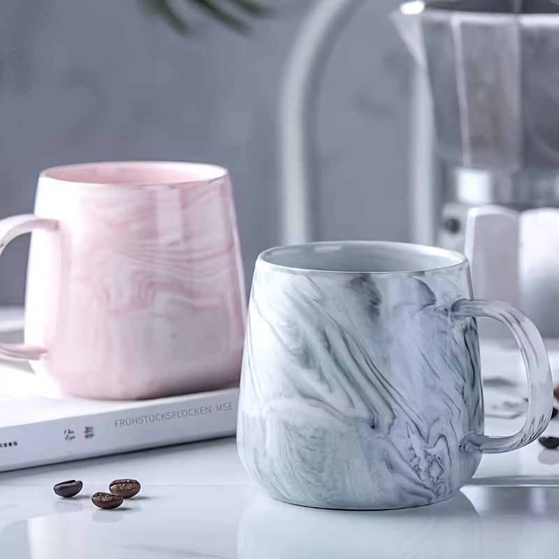 Reusable Ceramic Cup 2pcs 13oz Ceramic Coffee Mug | Reusable Cup, Ideal Gift for Coffee Lovers, Valentine's Day\u002FMother's Day\u002FFather's Day, Suitable for Coffee\u002FMilk\u002FJuice, Home\u002FRestaurant\u002FCafe Use