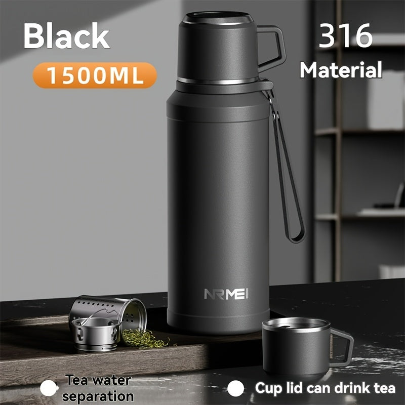 1000Ml\u002F32 Oz Vacuum Bottle with Cup, Stainless Steel Thermos for Hot And Cold Beverages, Ideal for Outdoor And Camping Use