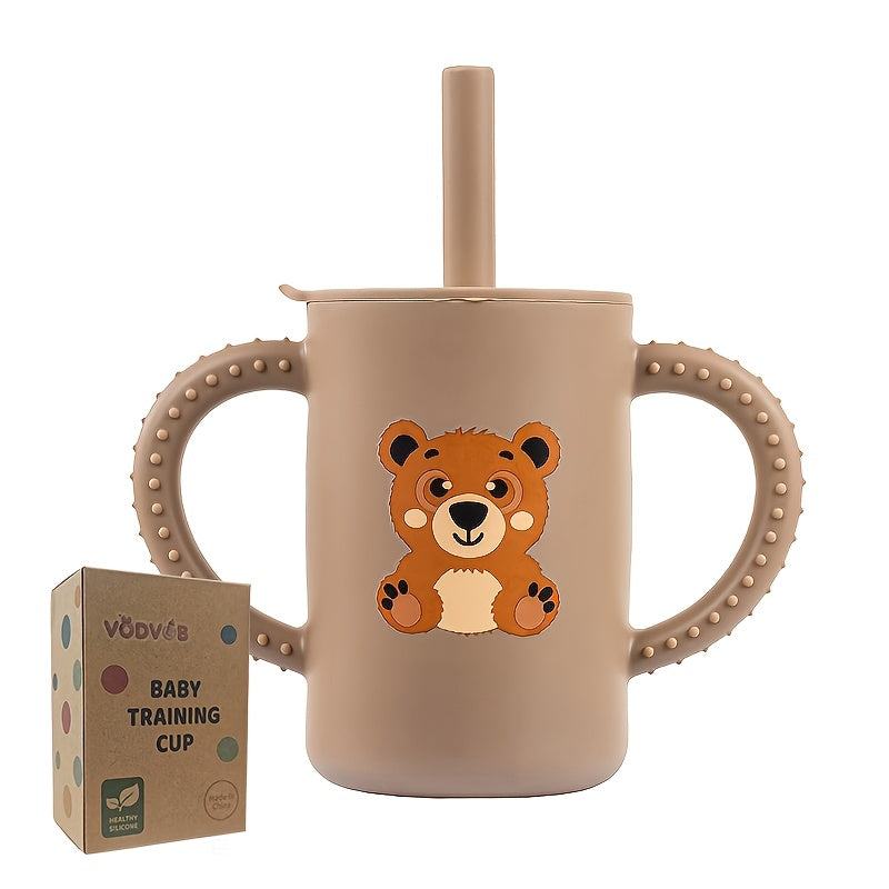 Right Angle New Ideas·Cute Grip VODVOB 6.09oz Right Angle Printed Learning Cup | Handle Straw Cup for Grip Training | Ideal Gift for Newborns And Baby Products